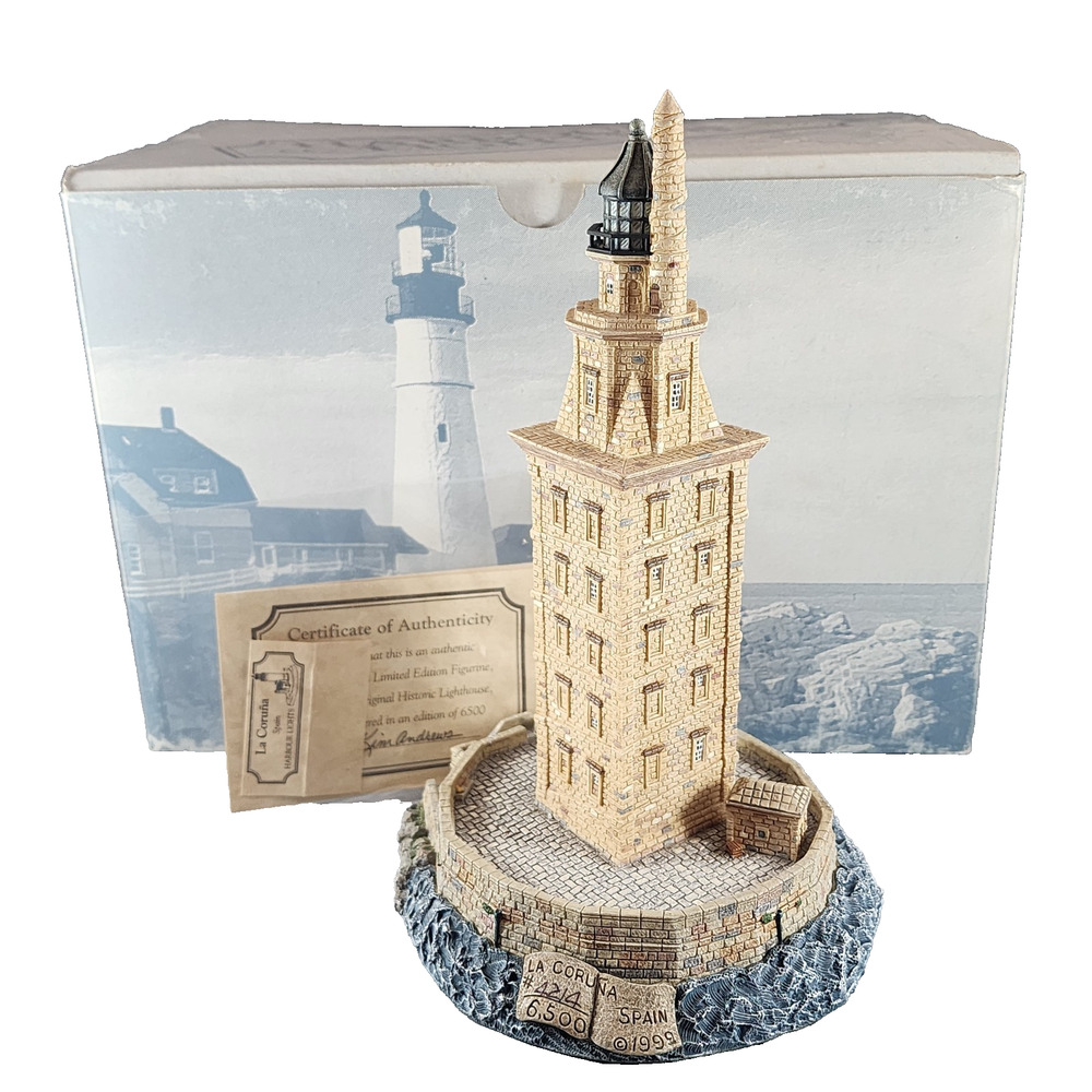 Harbour Lights Lighthouse La Coruna Spain #235 w/Box and COA